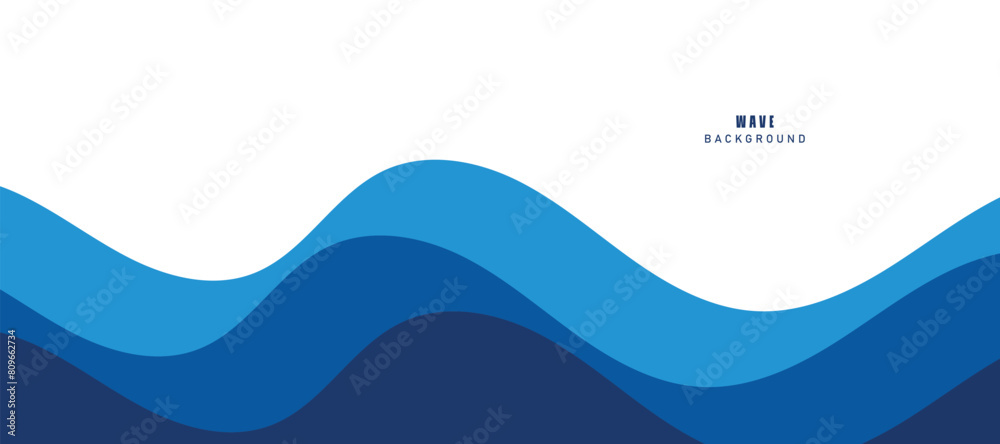 Sea waves layer vector background illustration. Sea beach vector illustration.
