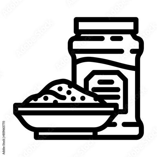 garam masala indian cuisine line icon vector. garam masala indian cuisine sign. isolated contour symbol black illustration