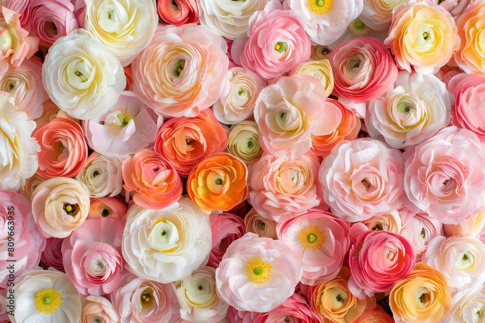 Background of Ranunculus flowers Background of Ranunculus flowers