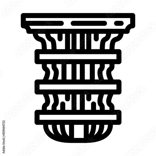 computer quantum technology line icon vector. computer quantum technology sign. isolated contour symbol black illustration