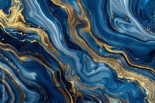Abstract marble marbled ink painted painting texture luxury background banner - Black gray swirls gold painted splashes. Beautiful simple AI generated image in 4K, unique.
