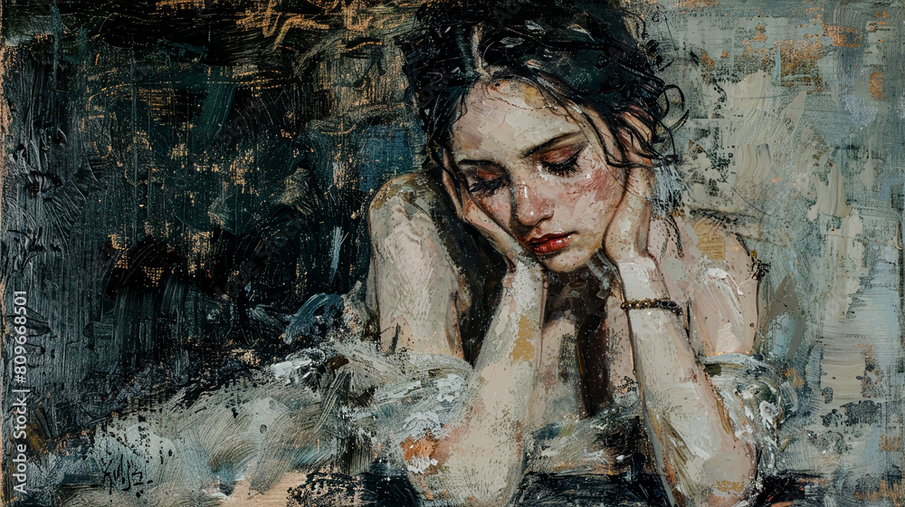 Emotional Solitude A Thoughtful Moment Captured in Rich Textures and Earthy Tones in Acryl and Oil Abstract Wallpaper Digital Art Poster Brainstorming Map Magazine Background Cover Emotional Solitude A Thoughtful Moment Captured in Rich Textures and Earthy Tones in Acryl and Oil Abstract Wallpaper Digital Art Poster Brainstorming Map Magazine Background Cover