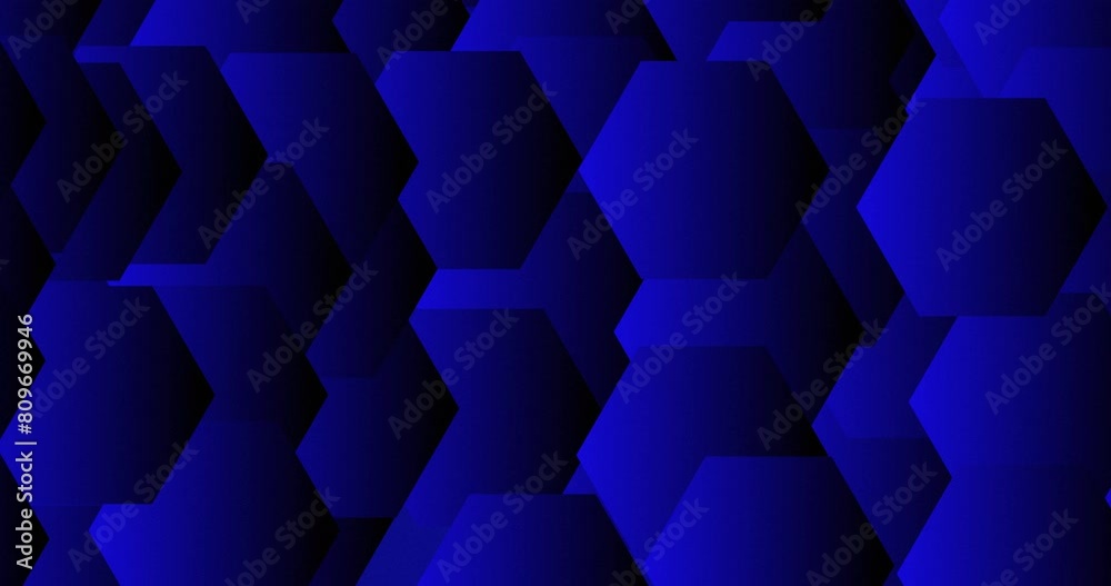 Gradient blue color polygon mesh hexagons moving and wiggling together. Abstract seamless looped geometrical shape motion graphics background. Gradient blue color polygon mesh hexagons moving and wiggling together. Abstract seamless looped geometrical shape motion graphics background.