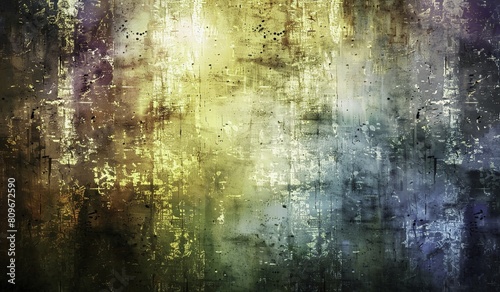 Abstract Grunge Background with Colorful Textures and Lighting Effects