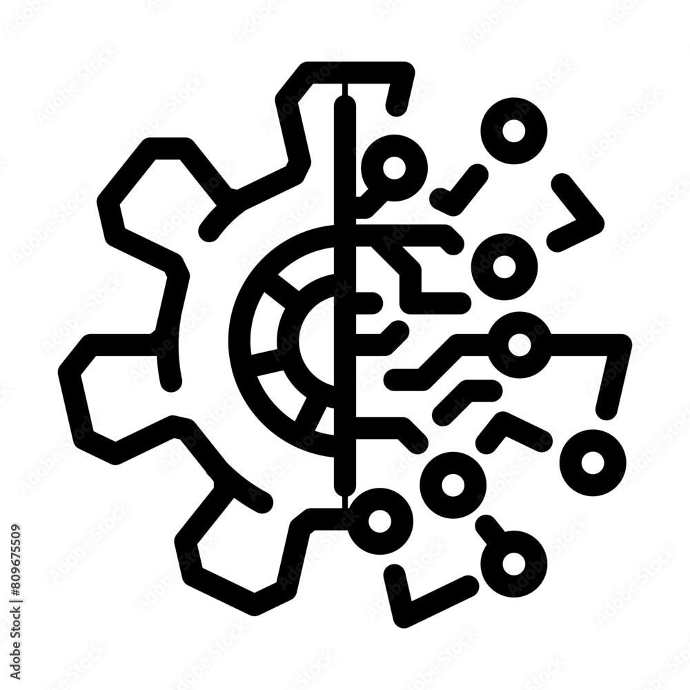 digital transformation tech line icon vector. digital transformation tech sign. isolated contour symbol black illustration digital transformation tech line icon vector. digital transformation tech sign. isolated contour symbol black illustration