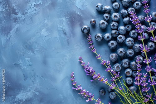 blueberries with lavender flowers