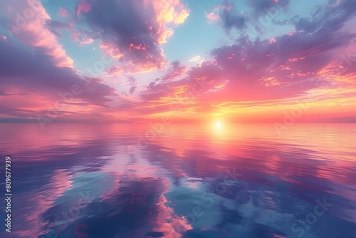 A close up of a sunset over a body of water