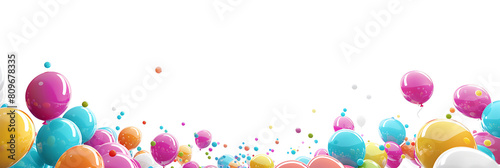 Balloon, panoramic wallpaper bottom border, the bright beauty on happy and joyful occasions