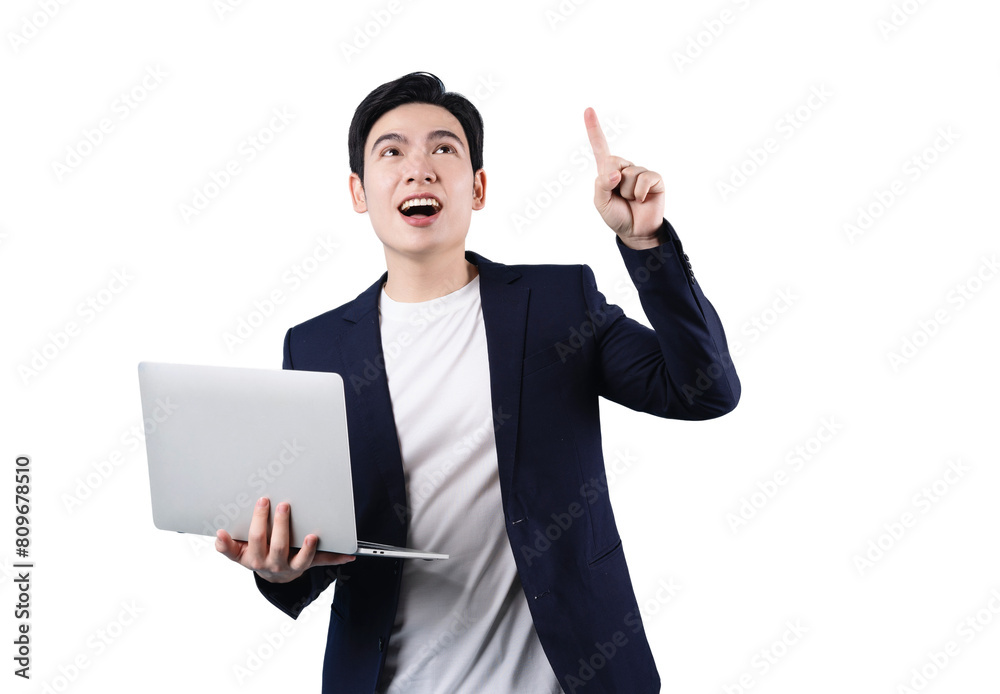 Asian businessman, wearing suit