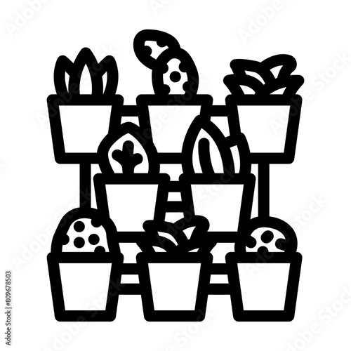 vertical gardening urban line icon vector. vertical gardening urban sign. isolated contour symbol black illustration