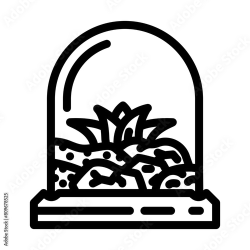 terrarium urban gardening line icon vector. terrarium urban gardening sign. isolated contour symbol black illustration