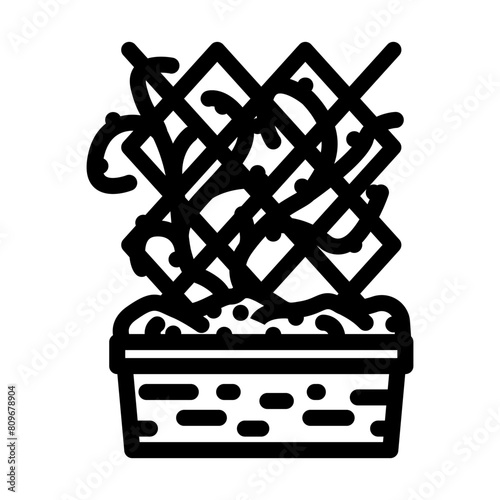 trellis urban gardening line icon vector. trellis urban gardening sign. isolated contour symbol black illustration