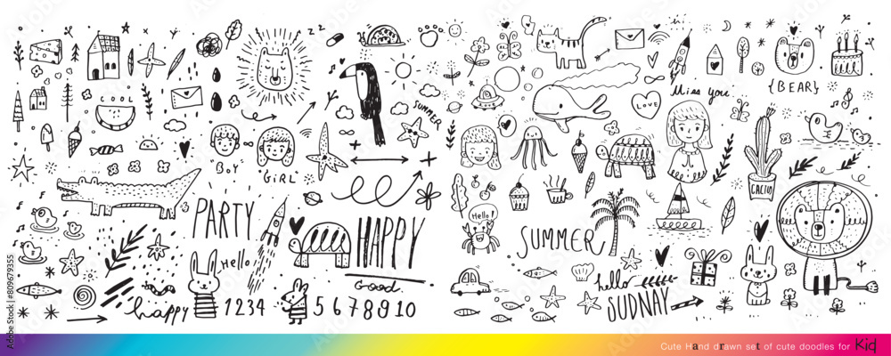 Collection of hand drawn cute doodles,Doodle children drawing,Sketch set of drawings in child style,Funny Doodle Hand Drawn,Page for coloring, cute animal,Foods doodles hand drawn vector Collection of hand drawn cute doodles,Doodle children drawing,Sketch set of drawings in child style,Funny Doodle Hand Drawn,Page for coloring, cute animal,Foods doodles hand drawn vector