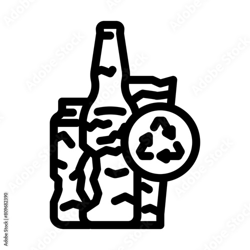 ewaste waste sorting line icon vector. ewaste waste sorting sign. isolated contour symbol black illustration
