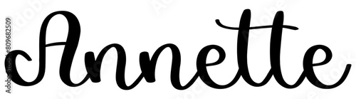 Annette - black color - name written - ideal for websites, presentations, greetings, banners, cards, t-shirt, sweatshirt, prints, cricut, silhouette, sublimation, tag