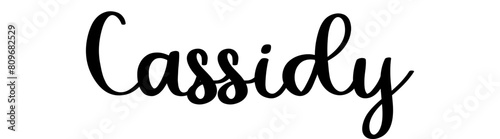 Cassidy - black color - name written - ideal for websites, presentations, greetings, banners, cards, t-shirt, sweatshirt, prints, cricut, silhouette, sublimation, tag photo
