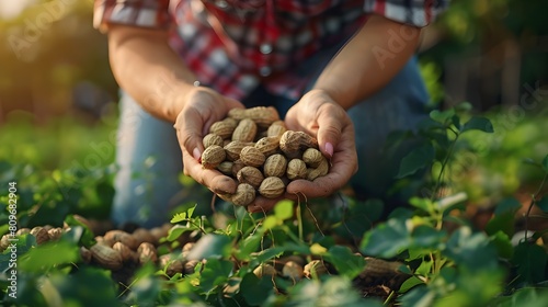 rom Field to Hand Peanut Harvesting.
The Heart of Agriculture Hand-Picked Peanuts photo