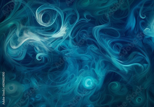 A mesmerizing image of blue abstract swirls, resembling smoke or liquid in a dynamic and fluid arrangement