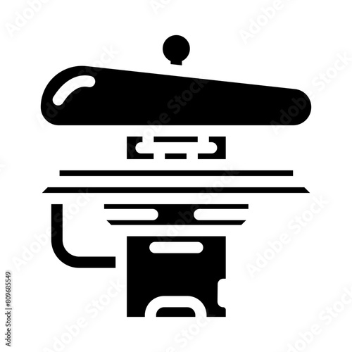 pressing dry cleaning glyph icon vector. pressing dry cleaning sign. isolated symbol illustration