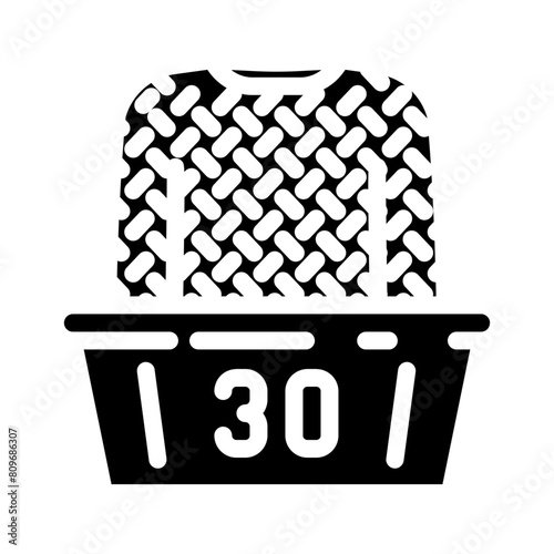 wool cleaning glyph icon vector. wool cleaning sign. isolated symbol illustration