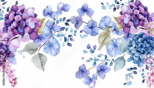 Fototapeta Naklejka Na Ścianę i Meble -  flores pintadas en acuarela con textura