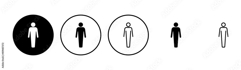 Man icon set. male icon vector. human symbol Man icon set. male icon vector. human symbol