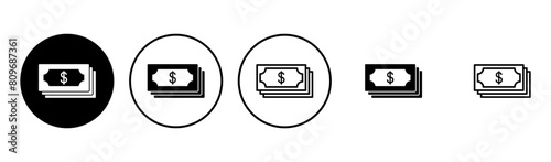 Money icon set. Money vector icon.