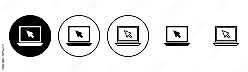 Laptop icon set. computer icon vector Laptop icon set. computer icon vector