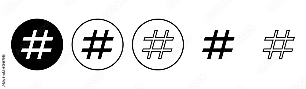 Obraz premium Hashtag icon set. hashtag symbol