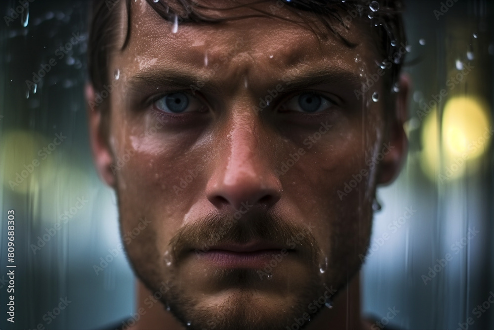 Generative AI image of professional successful man athlete Generative AI image of professional successful man athlete