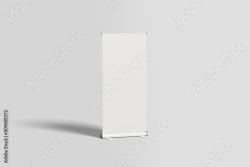 Blank Roll up banner with grey color background