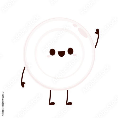 White blood cell character design. White blood cell on white background.