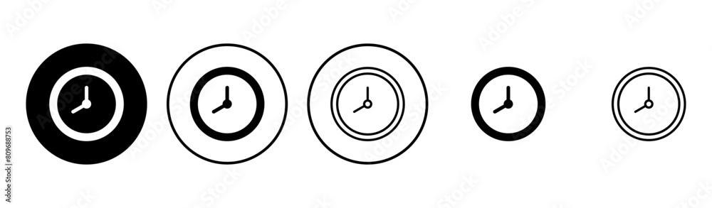 Clock icon set. Time icon vector. watch icon symbol Clock icon set. Time icon vector. watch icon symbol