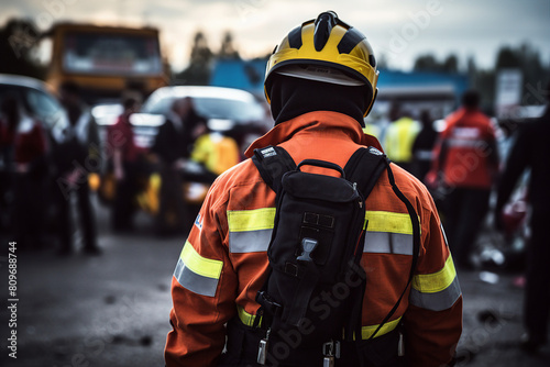 AI generated image of rescuer teams provide medical assistance after accident © Tetiana