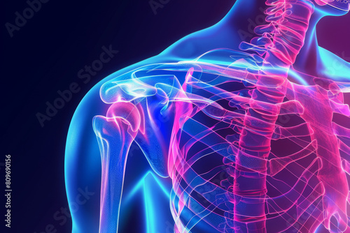 X-Ray Imaging shoulder pain on the shoulder area photo