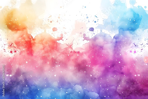 A close up of a colorful watercolor background with a lot of spots photo