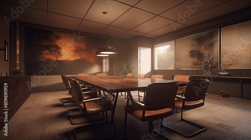 Office meeting room. Conference room interior. © eartist85