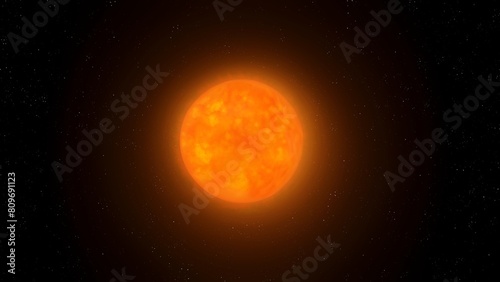 Red supergiant isolated. A star in the later stages of evolution. A massive dying star.