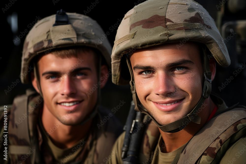 Soldier in uniform military forces made by generative AI Soldier in uniform military forces made by generative AI