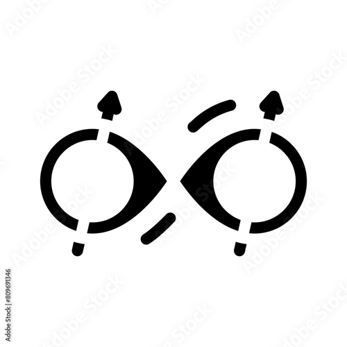 entanglement quantum technology glyph icon vector. entanglement quantum technology sign. isolated symbol illustration