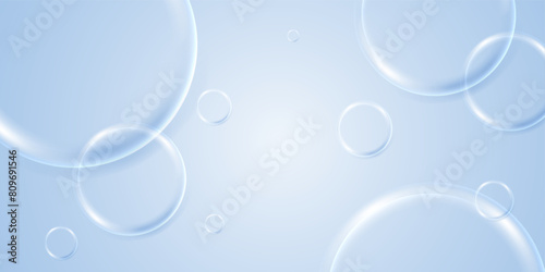Water drop and moisturize on blue background. blue droplet. realistic vector for beauty and cosmetic concept. vector design.