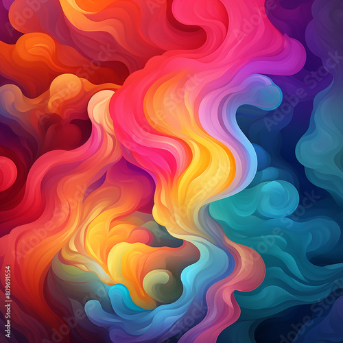 3d photo of abstract colourful background made with generative ai