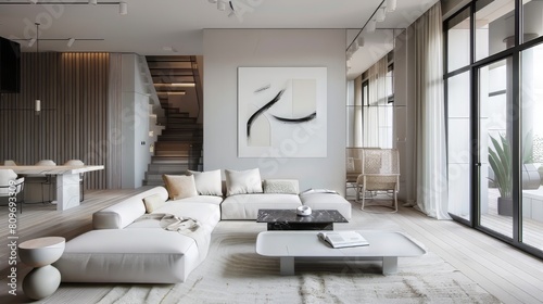 Clean lines and neutral tones in modern decor