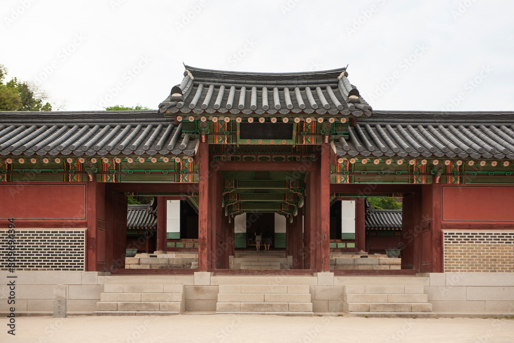 Exterior of the wooden buildings in the palace of Joseon Dynasty Exterior of the wooden buildings in the palace of Joseon Dynasty