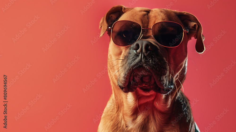 Funky Fashionista: A Stylish Canine Strutting in Funky Attire and Shades, Commanding Attention Like a Supermodel on a Wide Banner with Ample Copy Space Funky Fashionista: A Stylish Canine Strutting in Funky Attire and Shades, Commanding Attention Like a Supermodel on a Wide Banner with Ample Copy Space