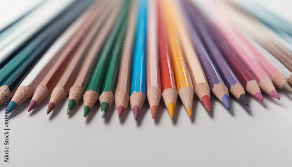 Colored pencils placed symmetrically next to each other, isolated white background
Colored pencils placed symmetrically next to each other, isolated white background