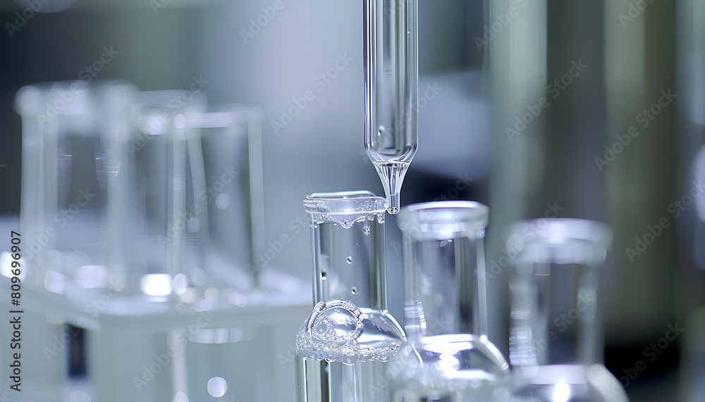 Dripping liquid from pipette into test tube in laboratory, closeup Dripping liquid from pipette into test tube in laboratory, closeup