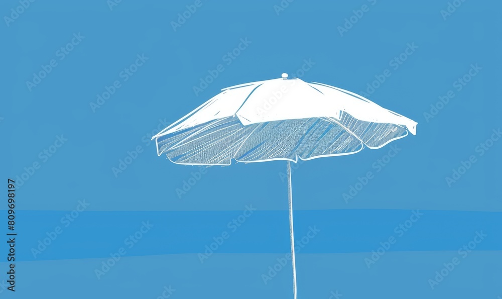 Minimalistic beach umbrella pattern
