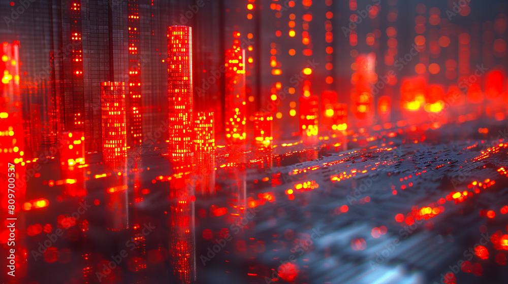 Abstract financial data chart glow Abstract financial data chart glow