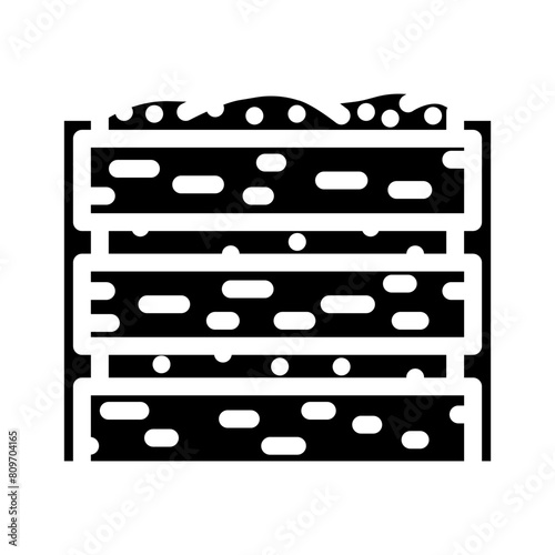 composting waste sorting glyph icon vector. composting waste sorting sign. isolated symbol illustration